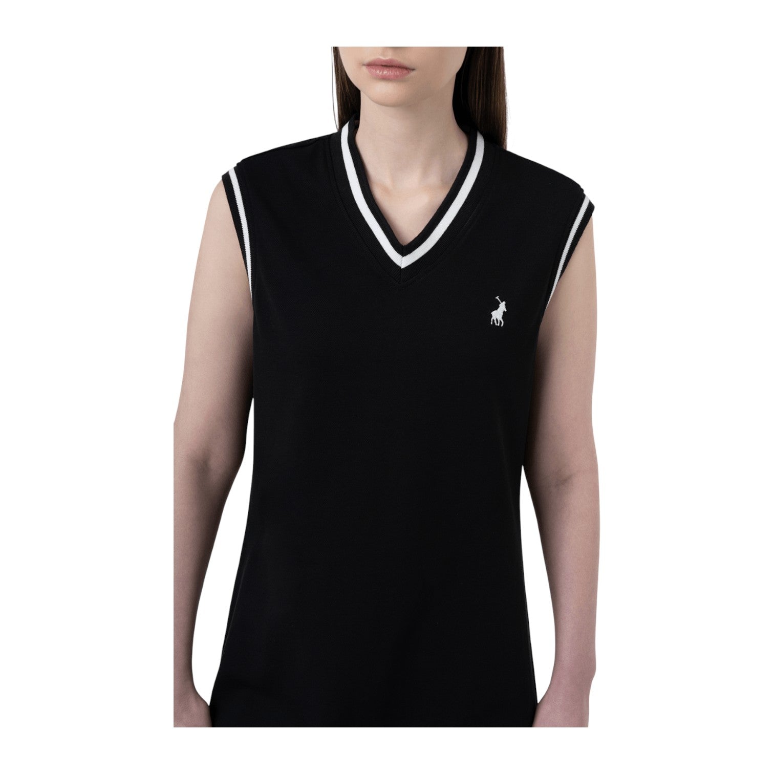 Polo Women’s Tiisetso SL Dress – Black | V-Neck Knit Dress
