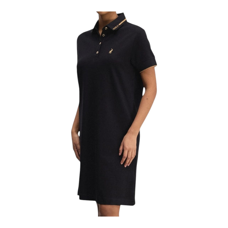 Polo Dress Ladies Jenny Golfer Jaquard Black