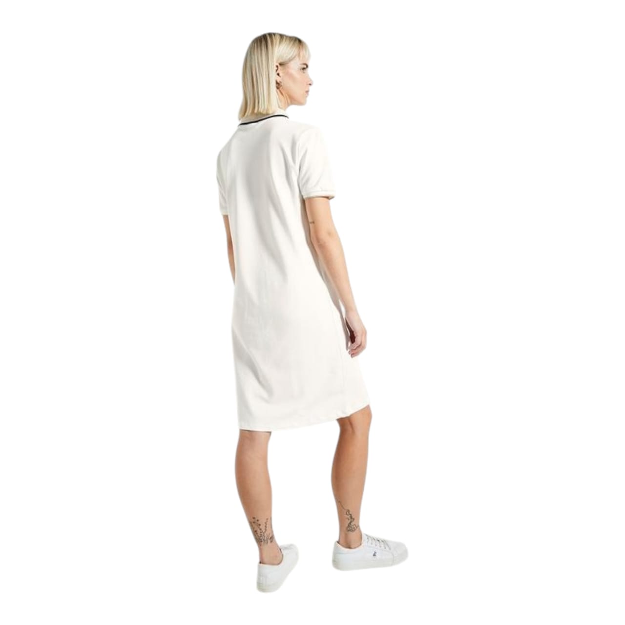 Polo Macy S/S Tipped Golfer Dress - Off White