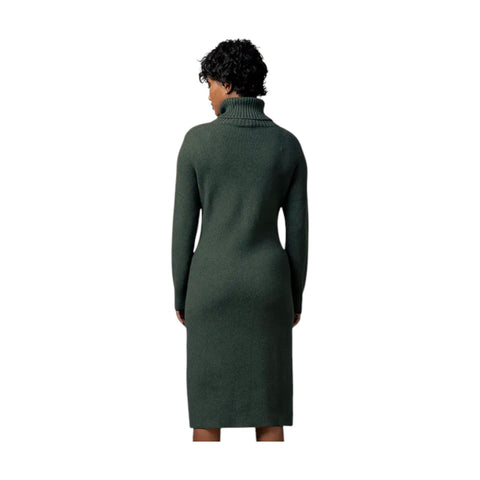 Polo LS Roll Neck Knit Dress - Forest Green