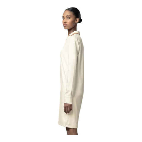 Polo Dress Ladies Long Sleeve V-Neck Sam Off White