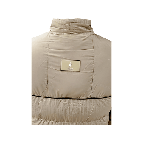 Polo Jackets Womens Hailey Monogram Puffer Stone