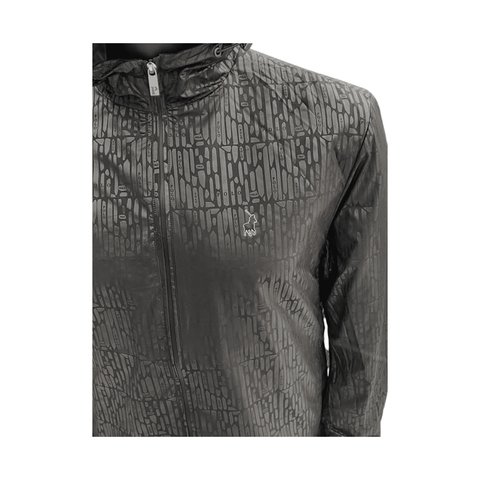 Polo Jackets Womens Harper Packable Monogram Black