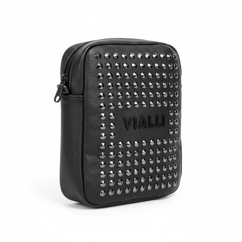 Vialli Laraine Sling Bag – Black | Studded Crossbody