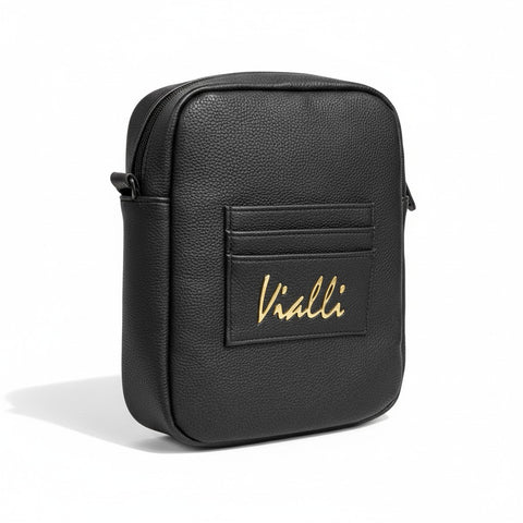 Vialli Laraine Sling Bag – Black | Studded Crossbody