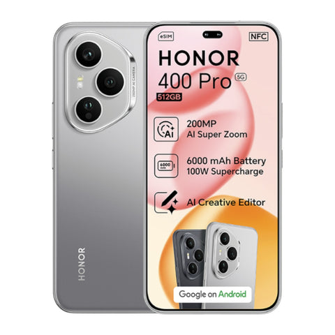 Honor 400 Pro | 512GB Storage, 12GB RAM, Dual SIM Phone - Lunar Grey