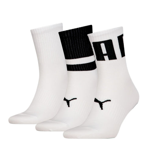 Puma Socks 3Packbig Logo Low Crew White/Black