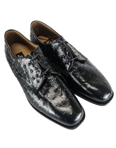 Bishop Ostrich Lace Up Formal Shoe 10999 Black