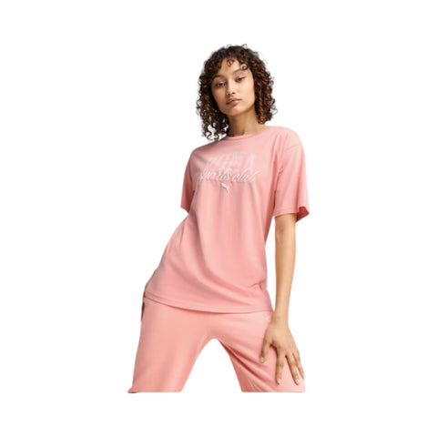 Puma T-Shirt Womens Class Relaxed Pink Fruit