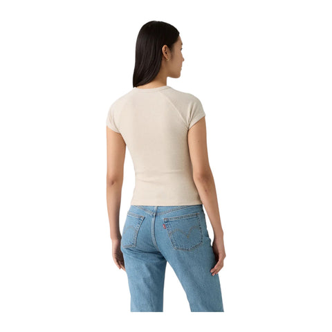 Levi's Womens Graphic Riley Raglan Tee - Neutral Cream