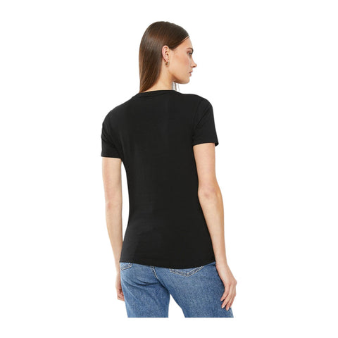 Polo T-Shirt Ladies V-Neck Kelly Black