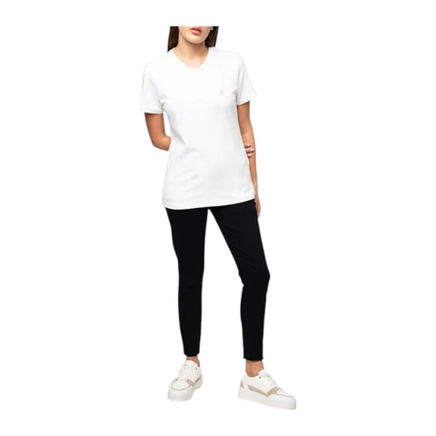 Polo Womens Kelly V-Neck Tee - White