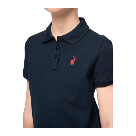 Polo Girls Dakota Navy Short Sleeve Golfer Dress – Cotton Kids Dress