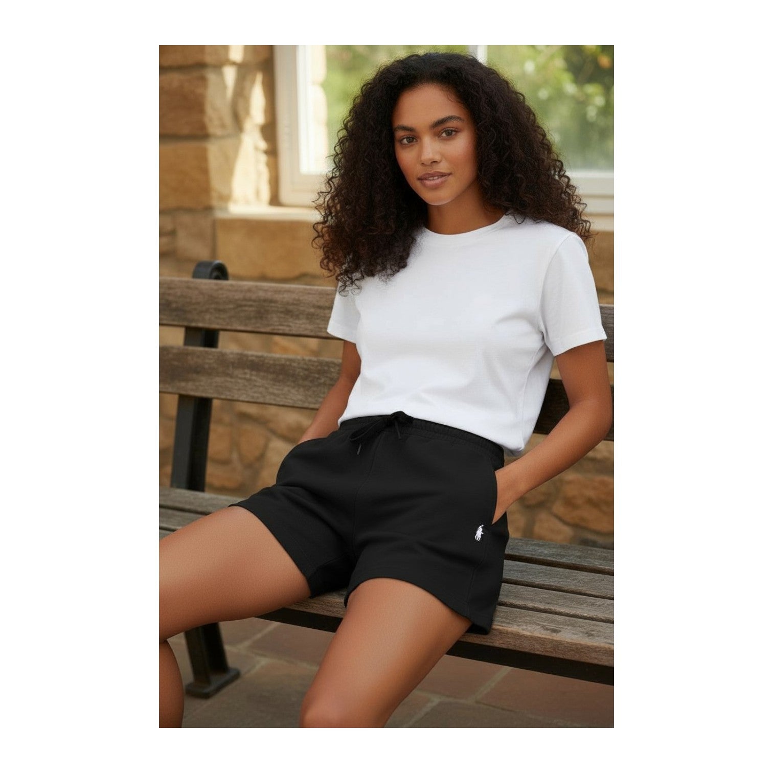 Polo Women’s Jessie Track Shorts – Black | Drawstring Shorts