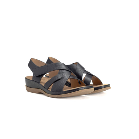 Clarks Collection Jillian Spring Wedge Sandals – Black