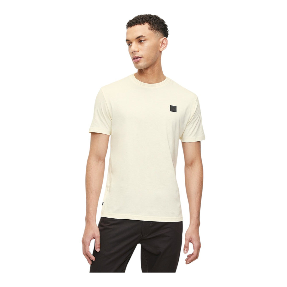 Polo T-Shirt Logo Badge Cream White