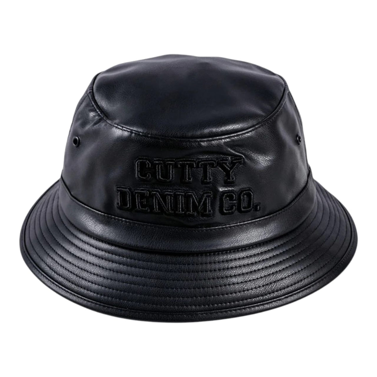 Cutty Malcom Leather Bucket Hat - Black