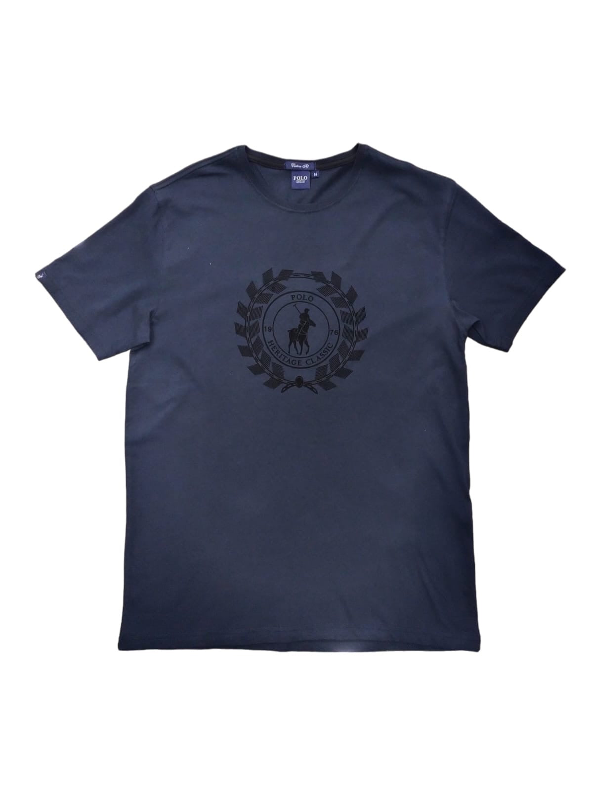 Polo T-Shirt Crest Flock Navy