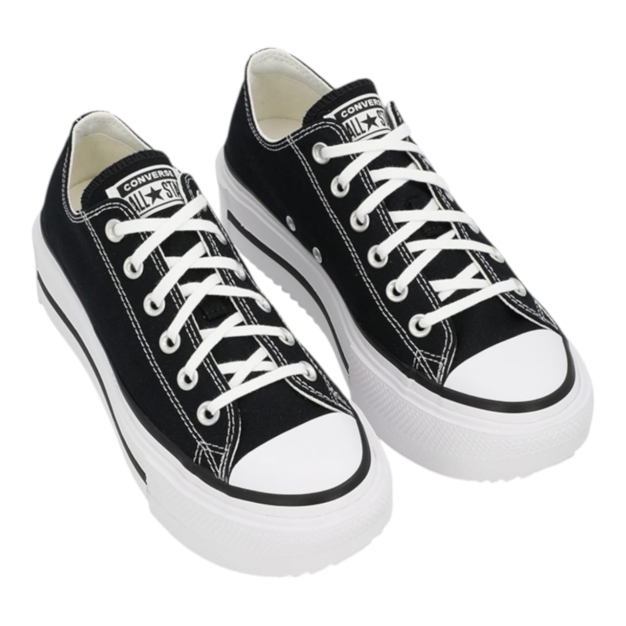Converse CTAS Lift Double Stack OX - Black & White