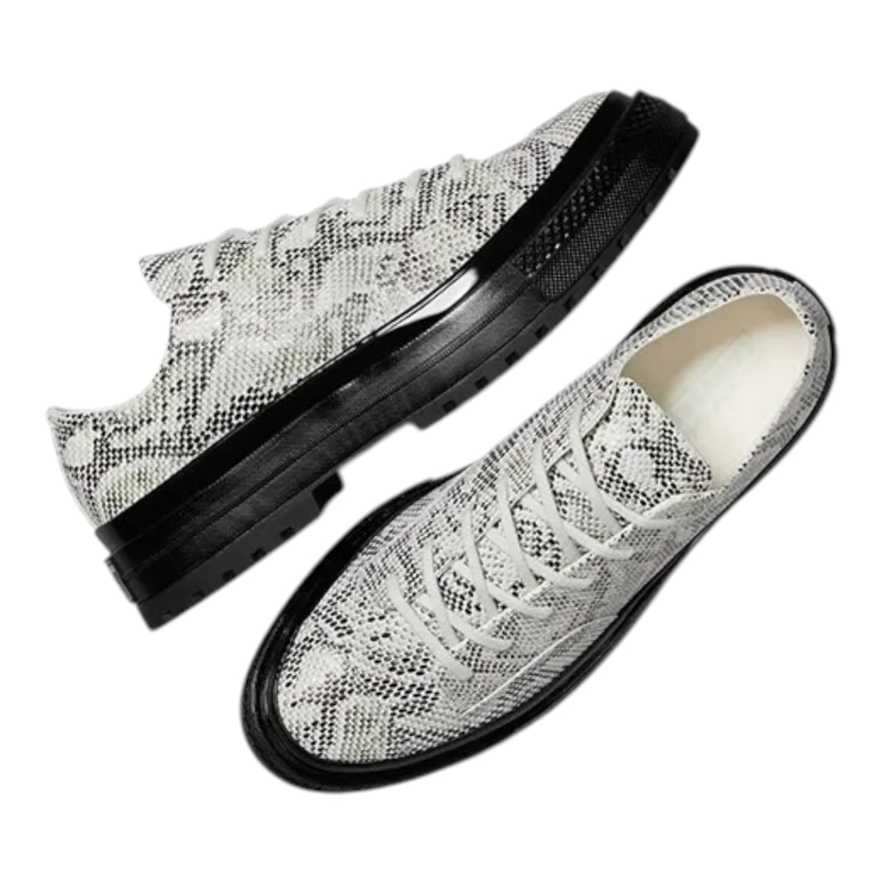 Converse Chuck 70 National OX - Suede Snake Print Grey
