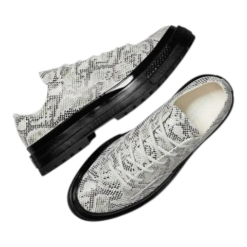 Allstar Formal Suede Snake Print Barely Grey