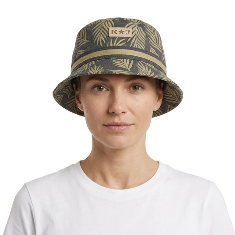 Klevas Bucket Hat Laguna Charcoal And Tan