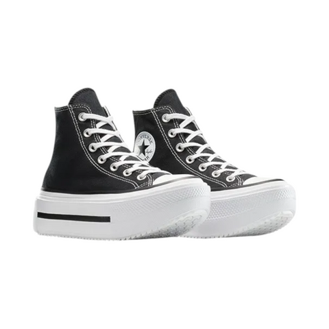 Converse Allstar Lift Double Stack Black And White
