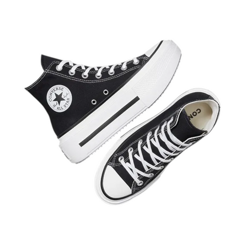 Converse Allstar Lift Double Stack Black And White