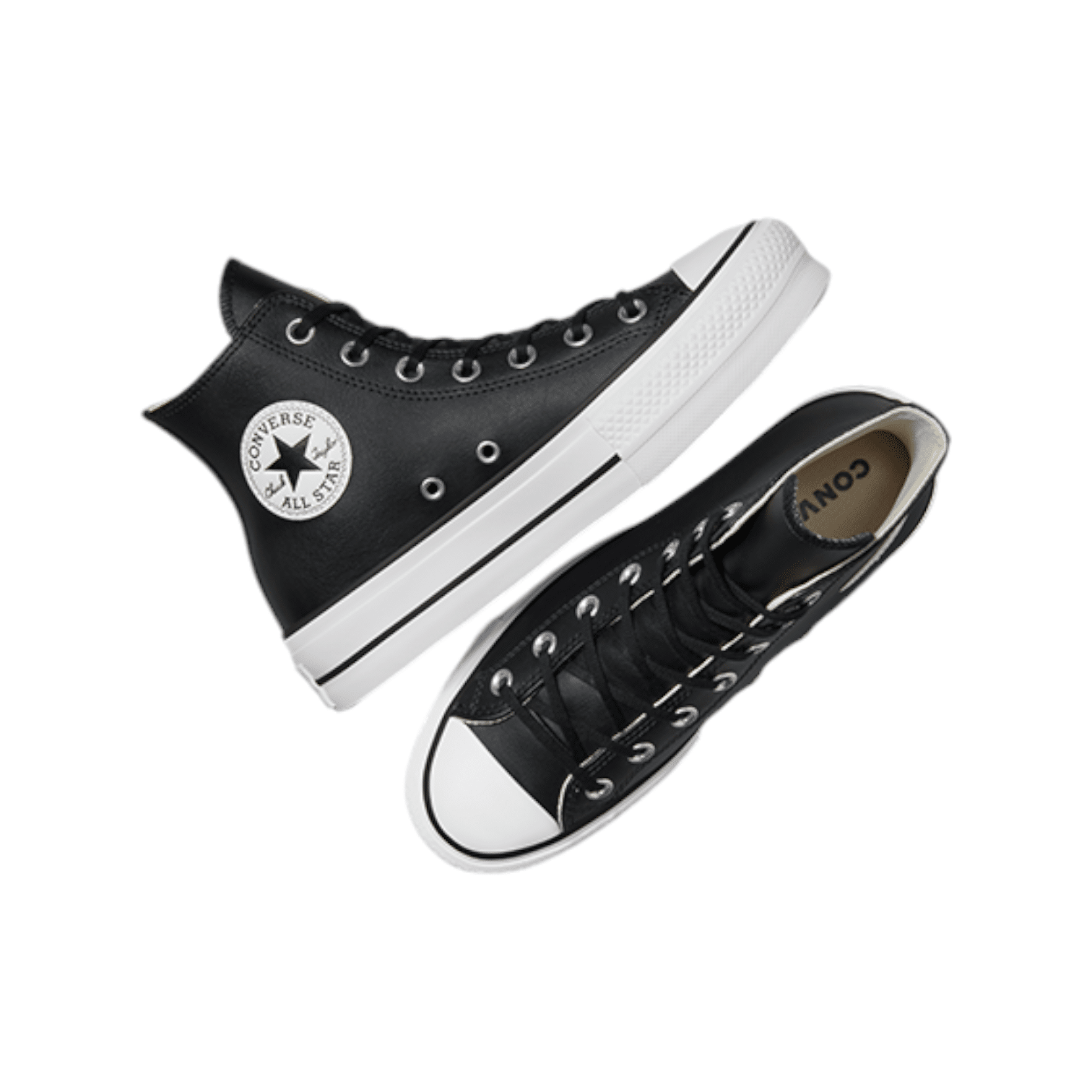 Converse Chuck Taylor AS Lift Leather Platform Hi Black