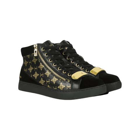 Rossimoda Alta Hi Metallo Sneaker Black