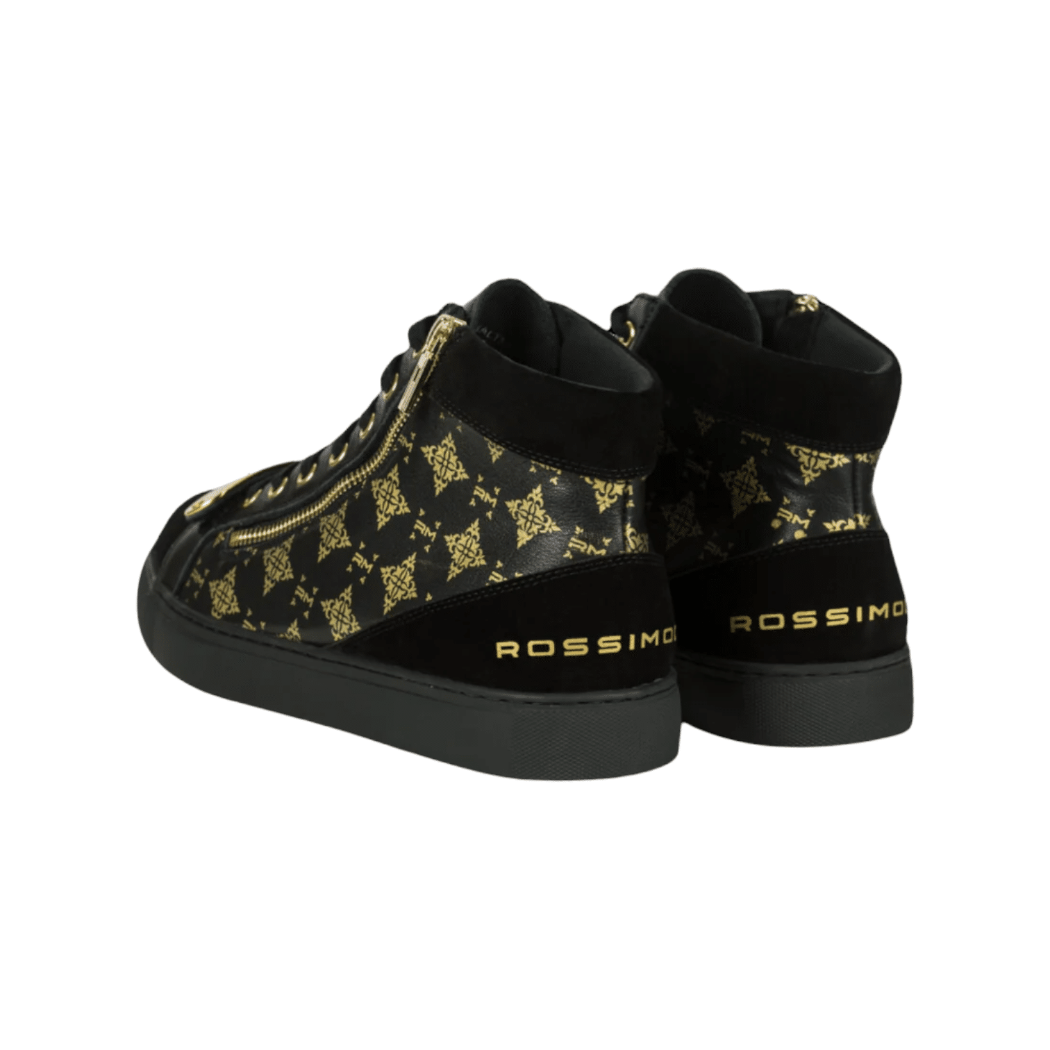Rossimoda Alta Hi Metallo Sneaker Black