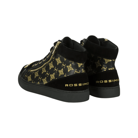 Rossimoda Alta Hi Metallo Sneaker Black