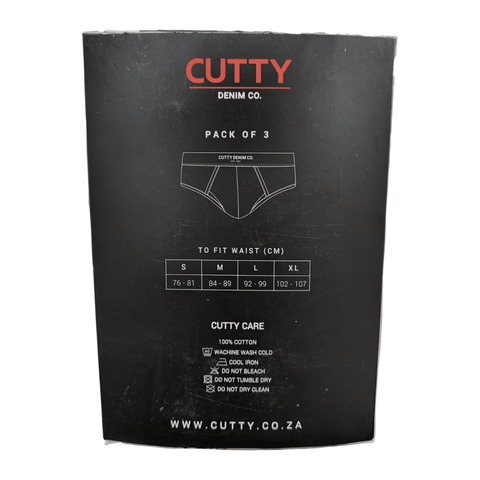 Cutty Cotton Briefs 3-Pack Maroon/Grey/Blue