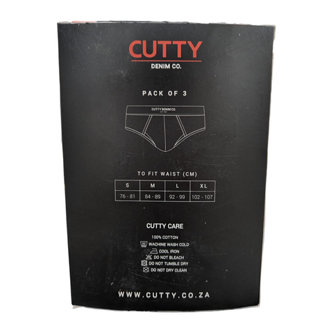 Cutty Cotton Briefs 3-Pack Emerald/Black/Blue