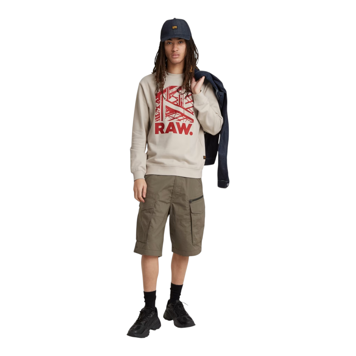 G Star Construction Sweater Cream