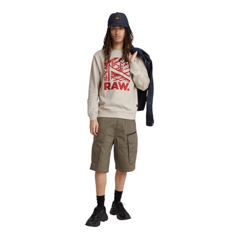 G Star Construction Sweater Cream
