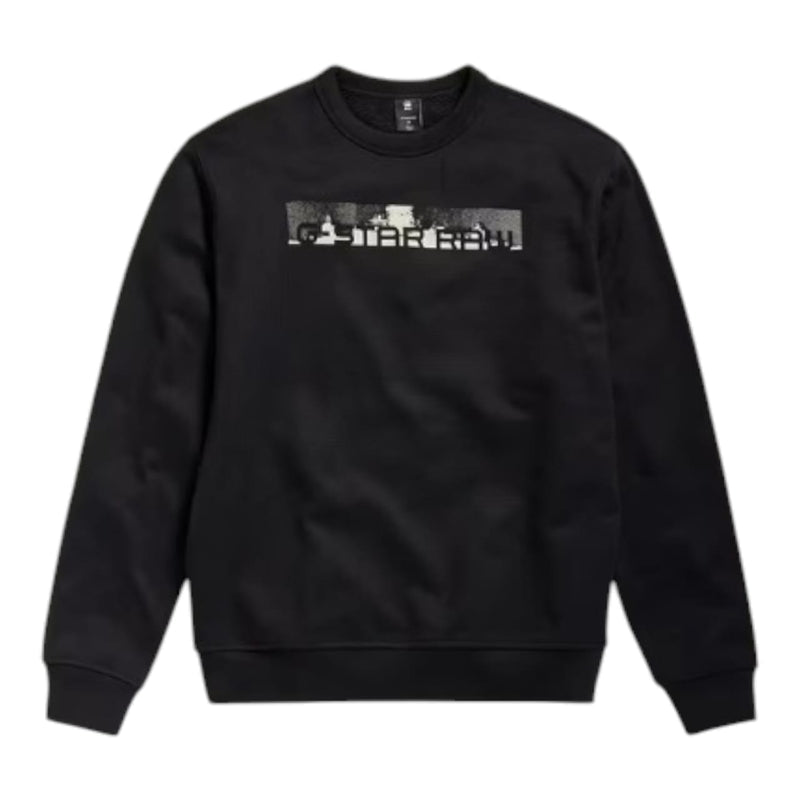 G Star Sweater Flight Deck Back Graphic Black