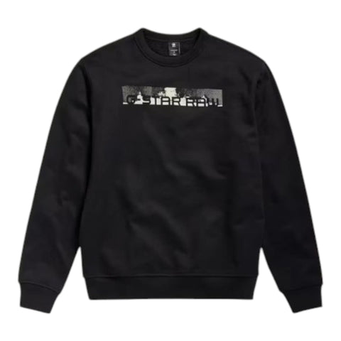 G Star Sweater Flight Deck Back Graphic Black