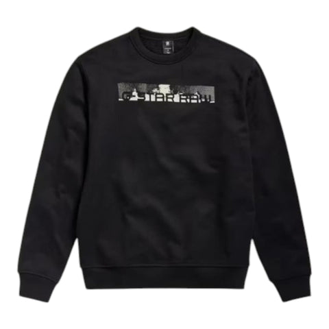 G Star Sweater Flight Deck Back Graphic Black