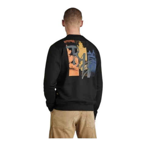 G Star Sweater Flight Deck Back Graphic Black