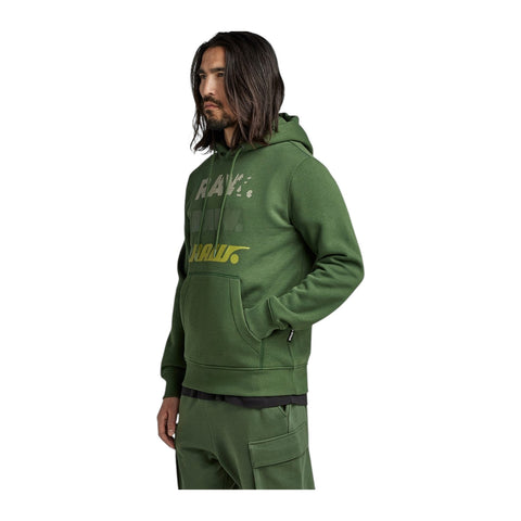 G-Star Triple Raw Hoodie – Dark Nuri Green | Premium Men’s Sweatshirt