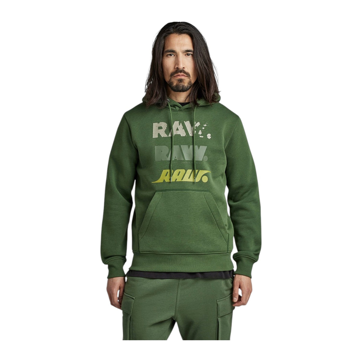 G-Star Triple Raw Hoodie – Dark Nuri Green | Premium Men’s Sweatshirt