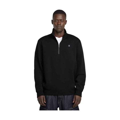 G Star Sweater Core Half Zip Black