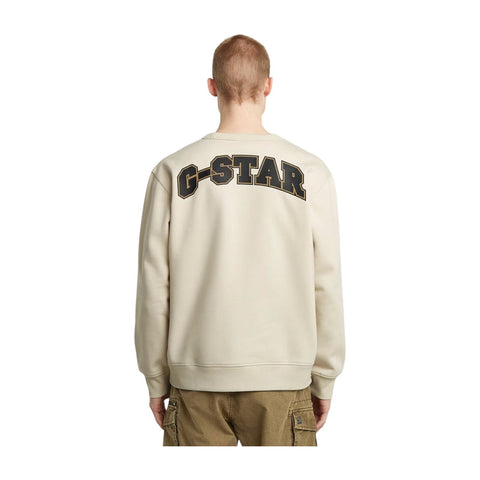 G Star Running Dog Sweater - Whitebait Cream