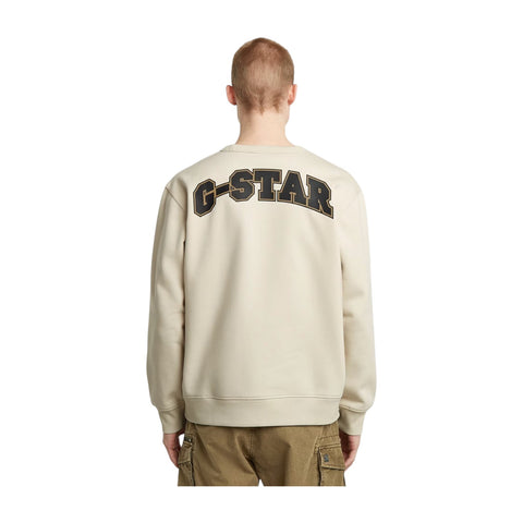 G Star Running Dog Sweater - Whitebait Cream