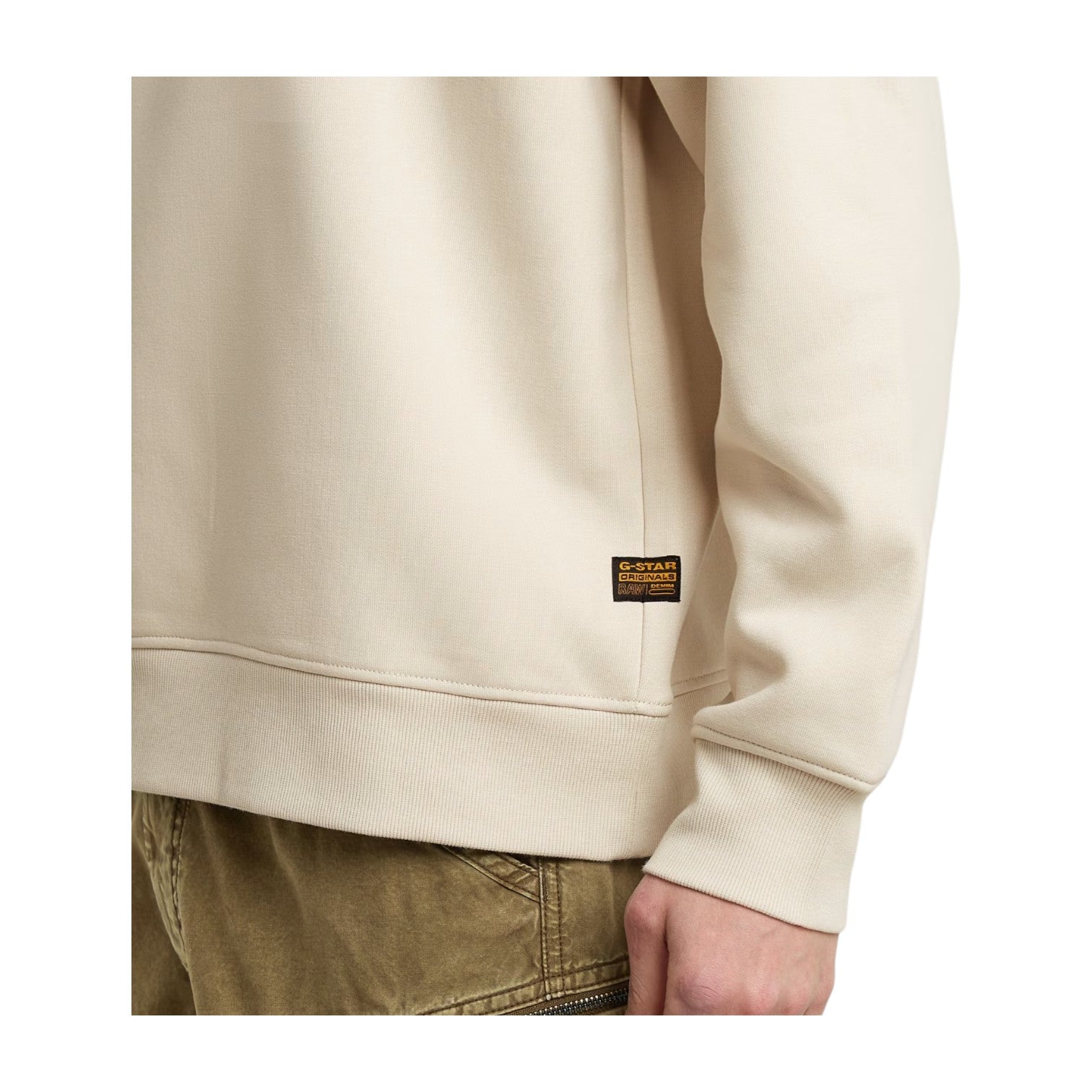 G Star Running Dog Sweater - Whitebait Cream