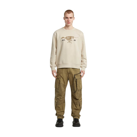 G Star Running Dog Sweater - Whitebait Cream