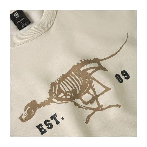 G Star Sweater Running Dog Whitebait Cream
