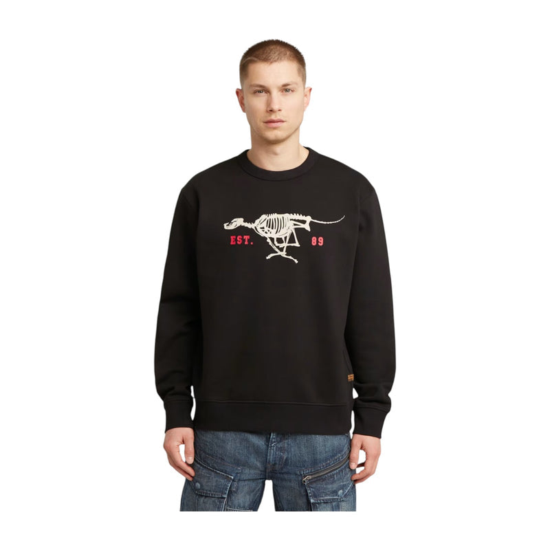 G Star Sweater Running Dog Back Black