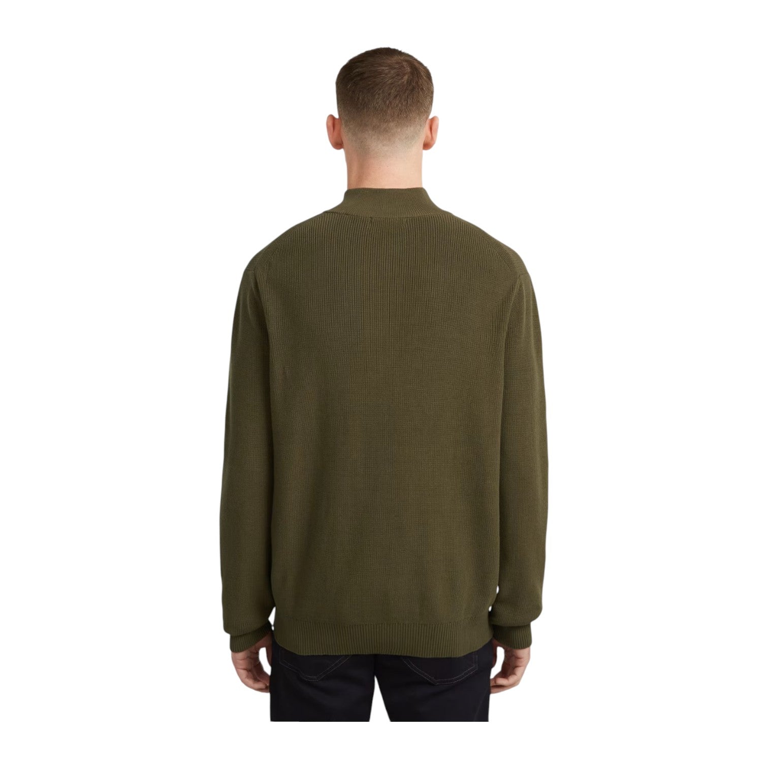 G Star Structure Half Zip Knit - Green